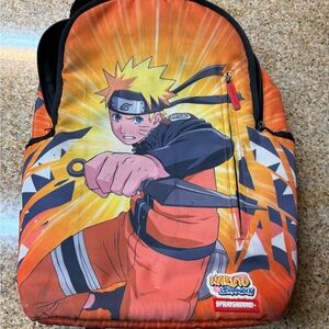 Sprayground Naruto Backpack in Bold Orange and Black